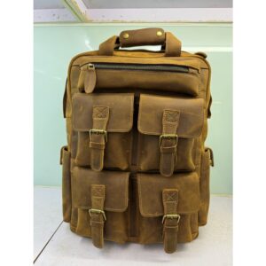 Premium Vintage Leather Utility Backpack