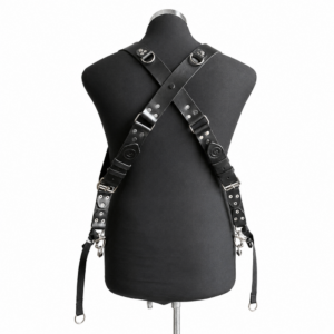 Black Leather Camera Harness for Professional Photographers