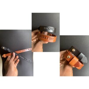 Personalized Genuine Leather Name Bracelet
