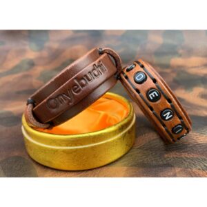Personalized Genuine Leather Name Bracelet Set