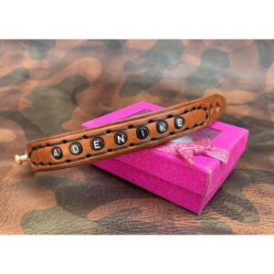 Personalized Leather Name Bracelet for Women