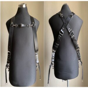 Premium Black Leather Camera Harness for Photographers