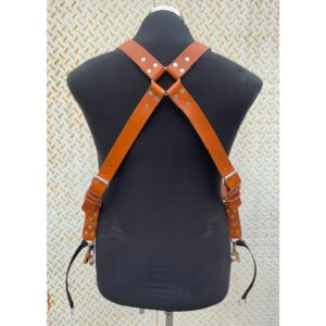 Premium Brown Leather Camera Harness for Professional Photographers