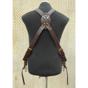 Dark Brown Leather Camera Harness for Professional Photographers
