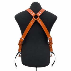 Premium Brown Leather Camera Harness for Professional Photographers
