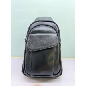 Premium Black Leather Sling Bag
