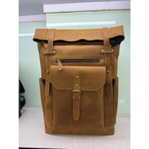 Heritage Roll-Top Leather Backpack